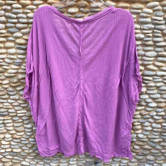 We the Free/Free People Purple/Pink Sadie V Neck Dolman Tee. Size Medium. EUC! - Picture 7 of 11